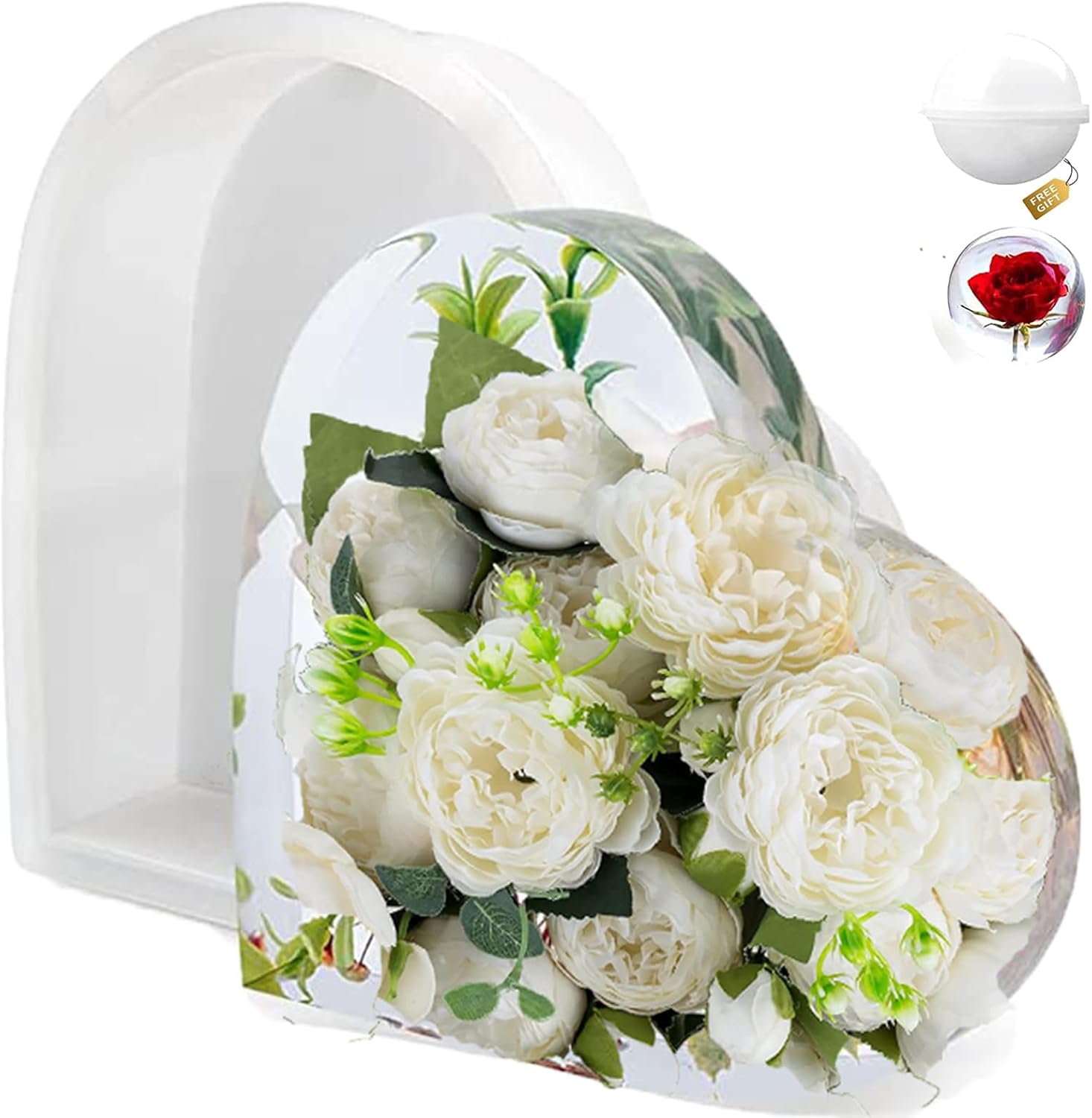 Etzul Large Heart Resin Molds Silicone Kit, Epoxy Resin