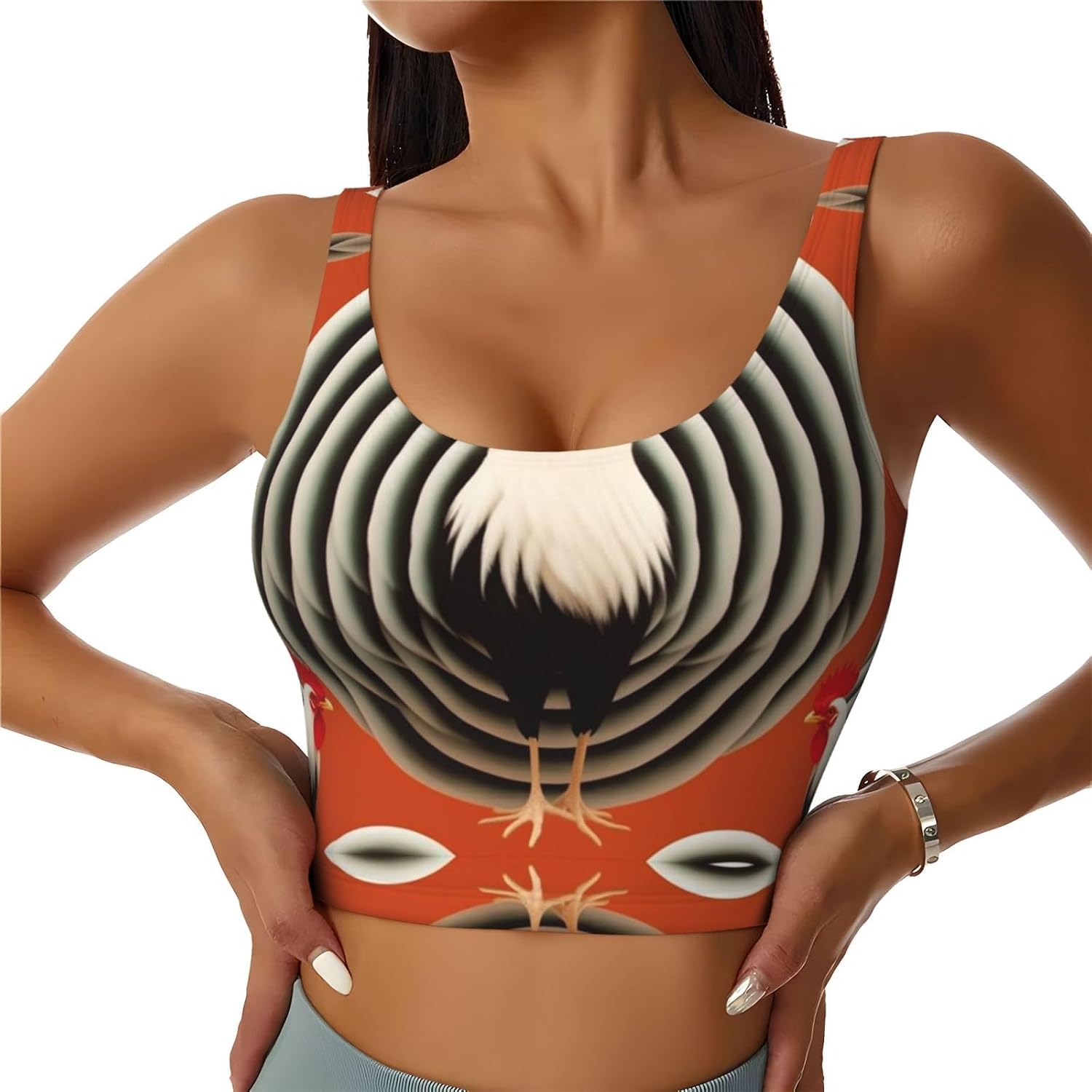 Chicken House Women's Sports Bras - High Support Workout Tops for Women, Yoga Sports Bra, Bralettes with Support