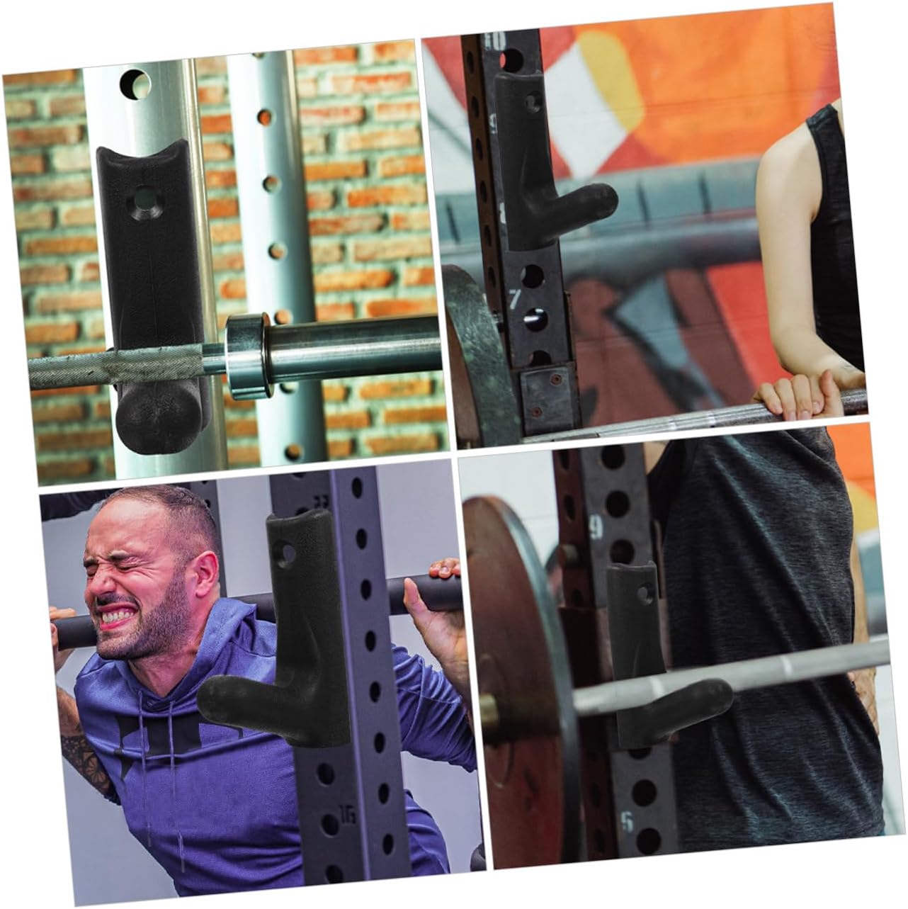 6pcs Wall Mounted Barbell Hanger and Dumbbell Storage Rack Heavy Duty Weight Plate Holder for Home Gym Organization and Strength Training Equipment