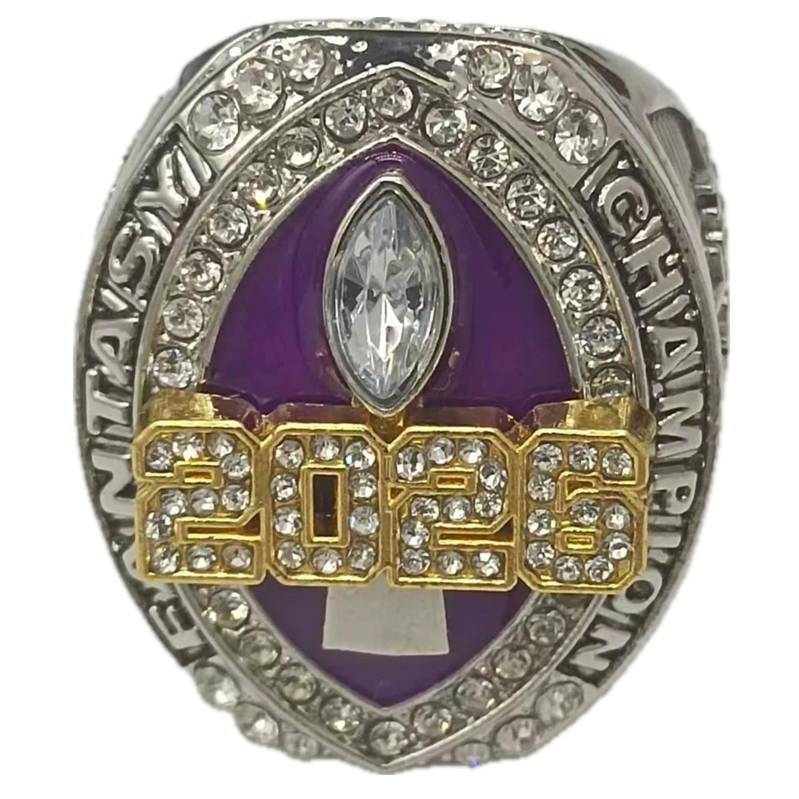 HYKJSHED 2026 Fantasy Football Ring Father's Day Collectibles Championship Ring Display Case