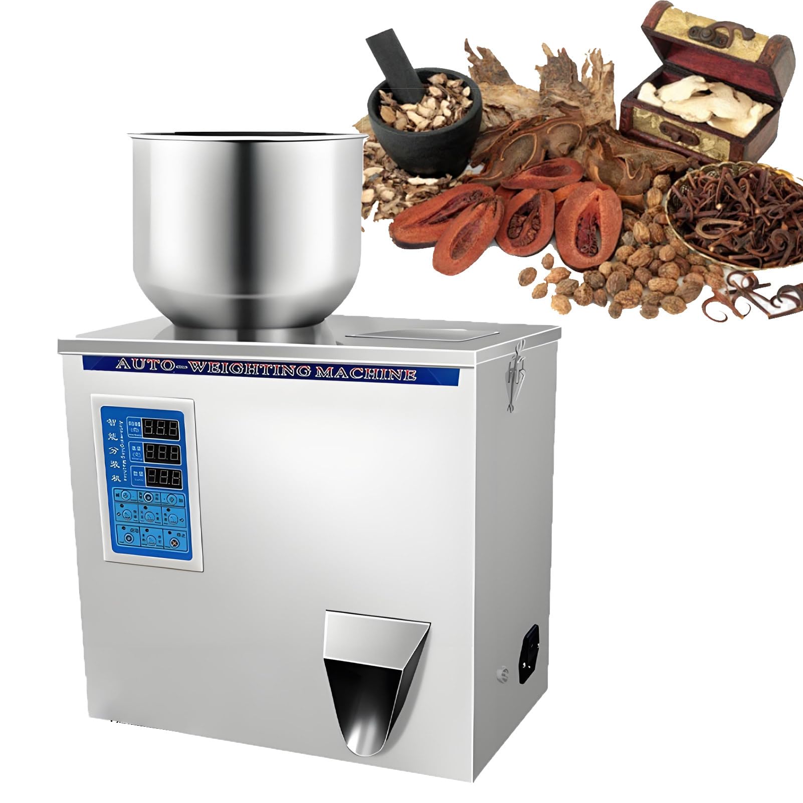 Ofyphth 200W Automatic Powder Filling Machine, Particle Granule Dispenser with ±0.2g Accuracy, 3-Speed Control & Digital Touchscreen, Ideal for Beans Grains Rice Packing. 200g