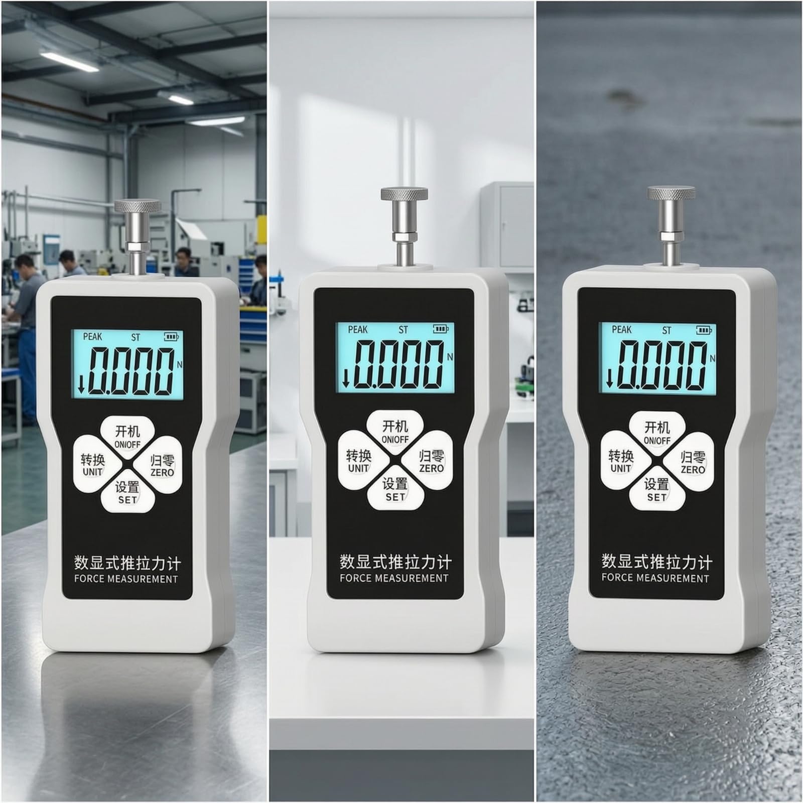Dinamometro Digitale Portatile Misuratore di Potenza Digitale a Picco Tester di Spinta e Trazione per Tecnici, Controllo Qualita