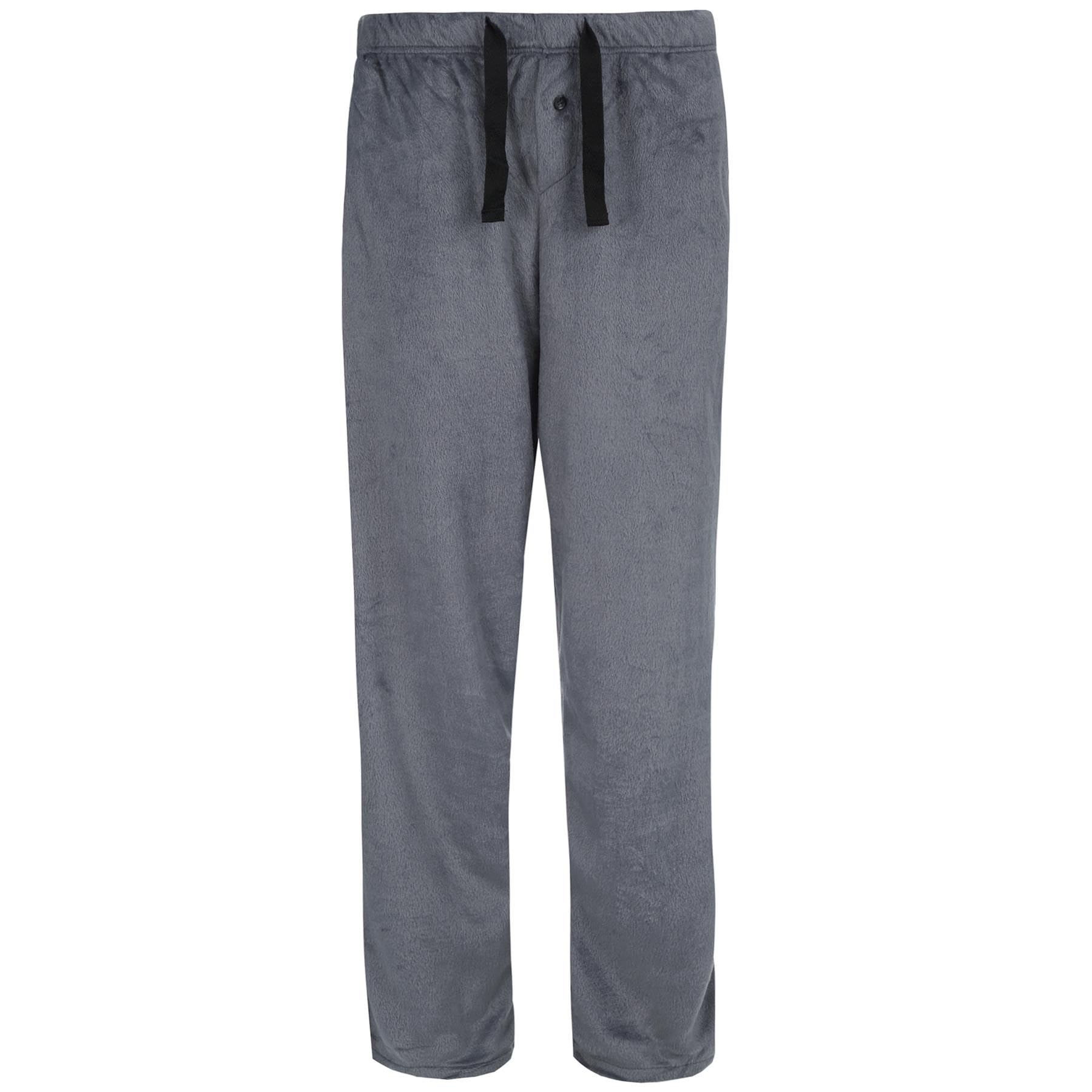 style it up Men's Lounge Pyjamas PJ Pant Bottom Tartan Check Plain Nightwear Soft Warm Fleece-picture-21