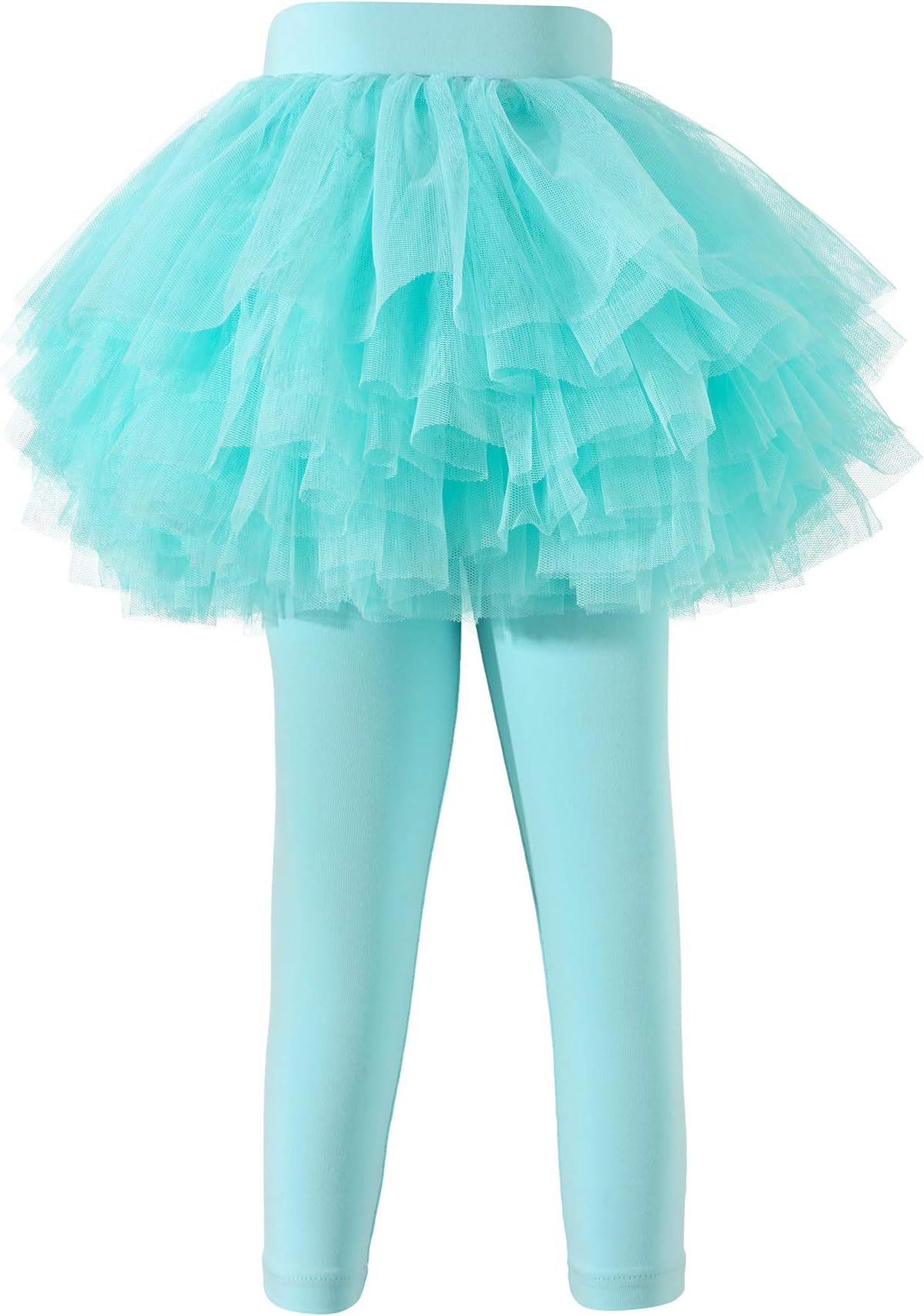 Baby Toddler Girls' Tutu Leggings Tulle Ruffle Skirted Pants 2-6T Light Blue