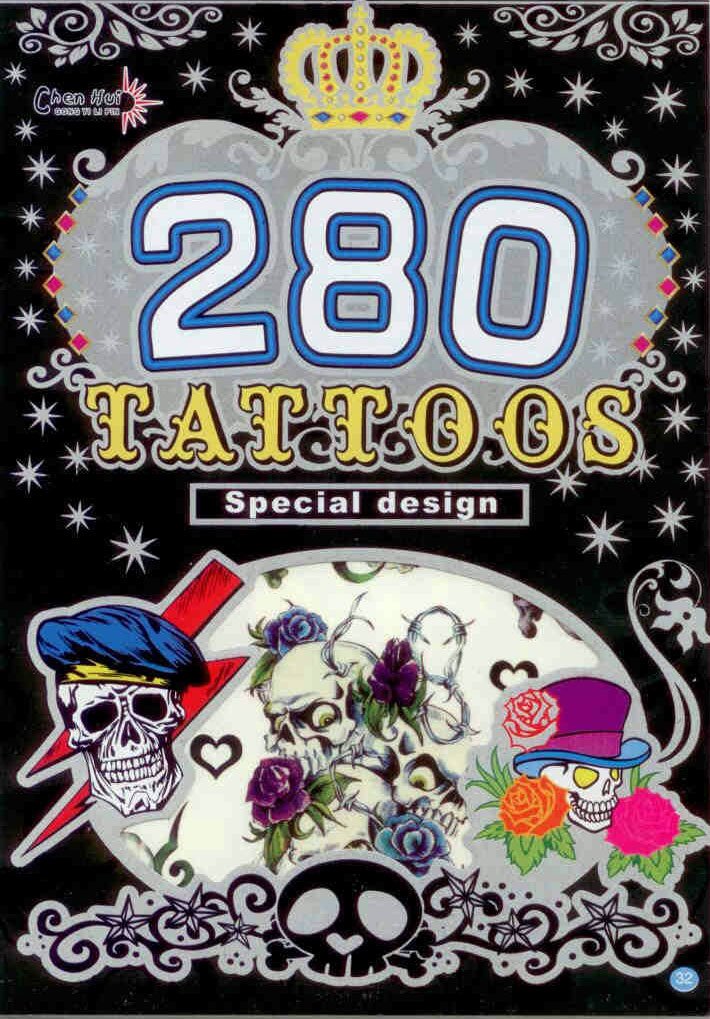 280 Temporary Tattoos - Skulls - Style 32 by BCC
