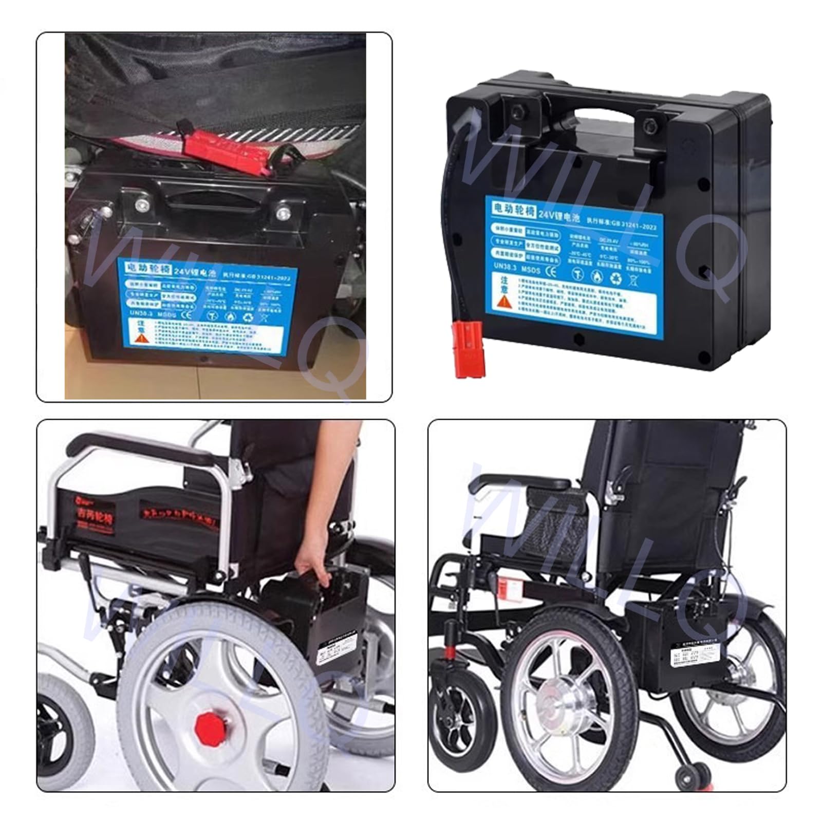 Batería Litio 24V 12Ah 15Ah 18Ah batería para Silla de Ruedas eléctrica de 24 V, batería Recargable de 24 voltios para Motor de 50 a 450 W, Kit Modificado con Cargador