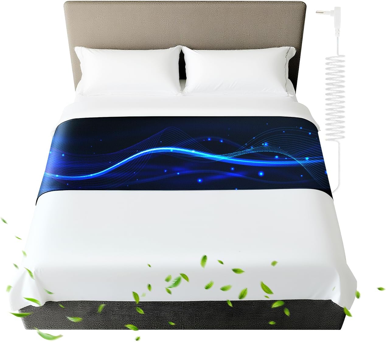 Grounding Mat for Bed Queen, 27''×60‘’, Anti-Slip PU Leather Grounding Pad for Sleeping, Relieve Stress, Inflammation, Pain, Grounding Pad for Queen Size Bed