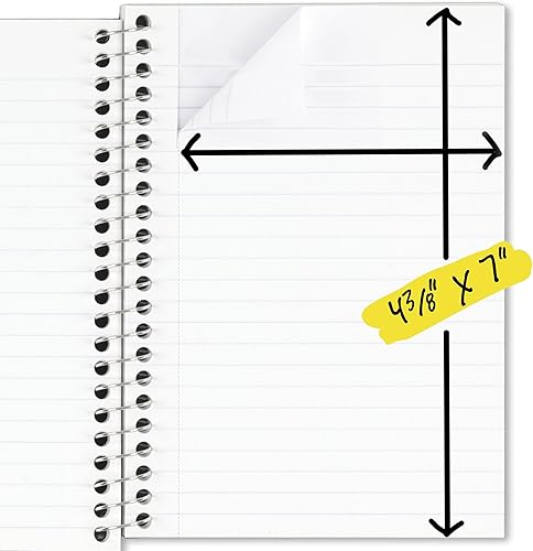 Miniatura 3 de Five Star - Cuaderno de espiral, 1 materia, papel con líneas universitarias, tamaño personal, 4-3/8" x 7", 80 hojas, combate el sangrado de tinta,