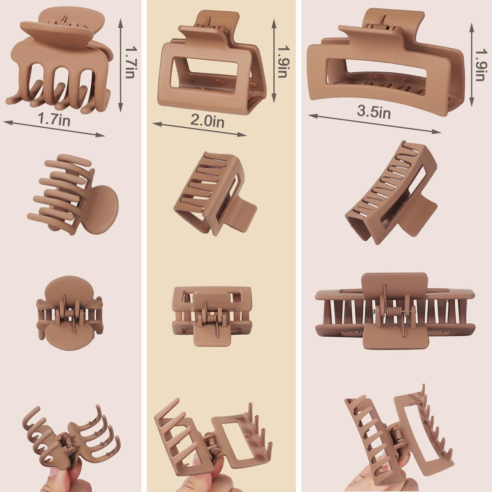 Cute Claw Clips for Women - 12 Pack -4