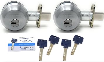 MUL-T-LOCK Interactive+ High Security Grade 1 Single Cylinder Deadbolt. B60N Body. Set of 2 Deadbolts Keyed Alike w/ Key Duplication Card and 4 Keys