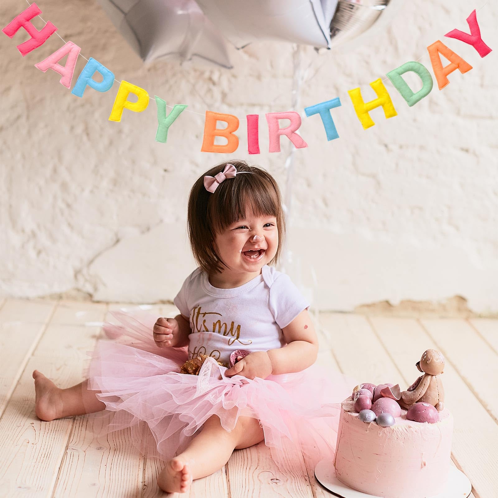 Amazon.co.jp: JarThenaAMCS Happy Birthday フェルトガーランド