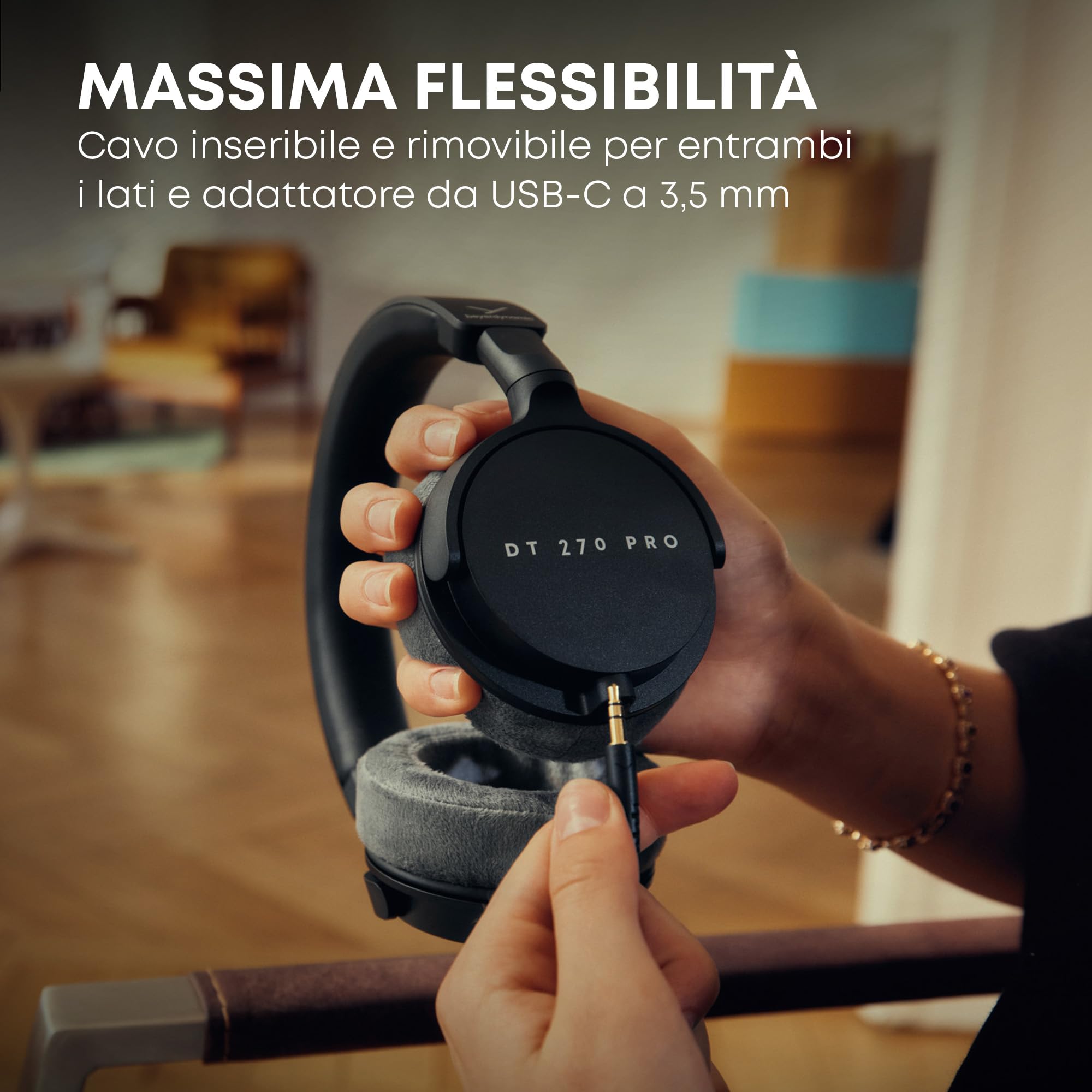 beyerdynamic DT 270 PRO Cuffie da studio compatte e circumaurali per registrazione e monitoraggio