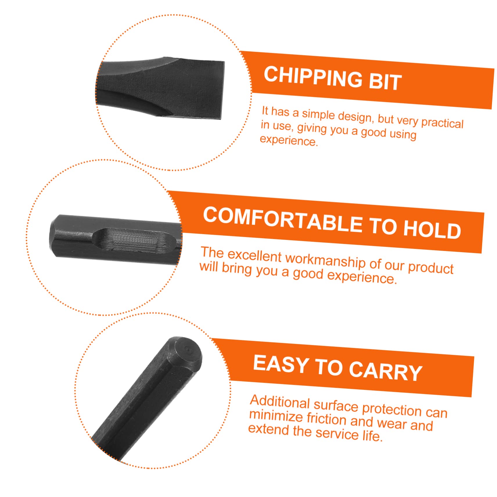 HOLIDYOYO Straight Type Air Chisel Pneumatic Hammer Shovel Tool Scraper Head Steel Impact Hammer Chisel