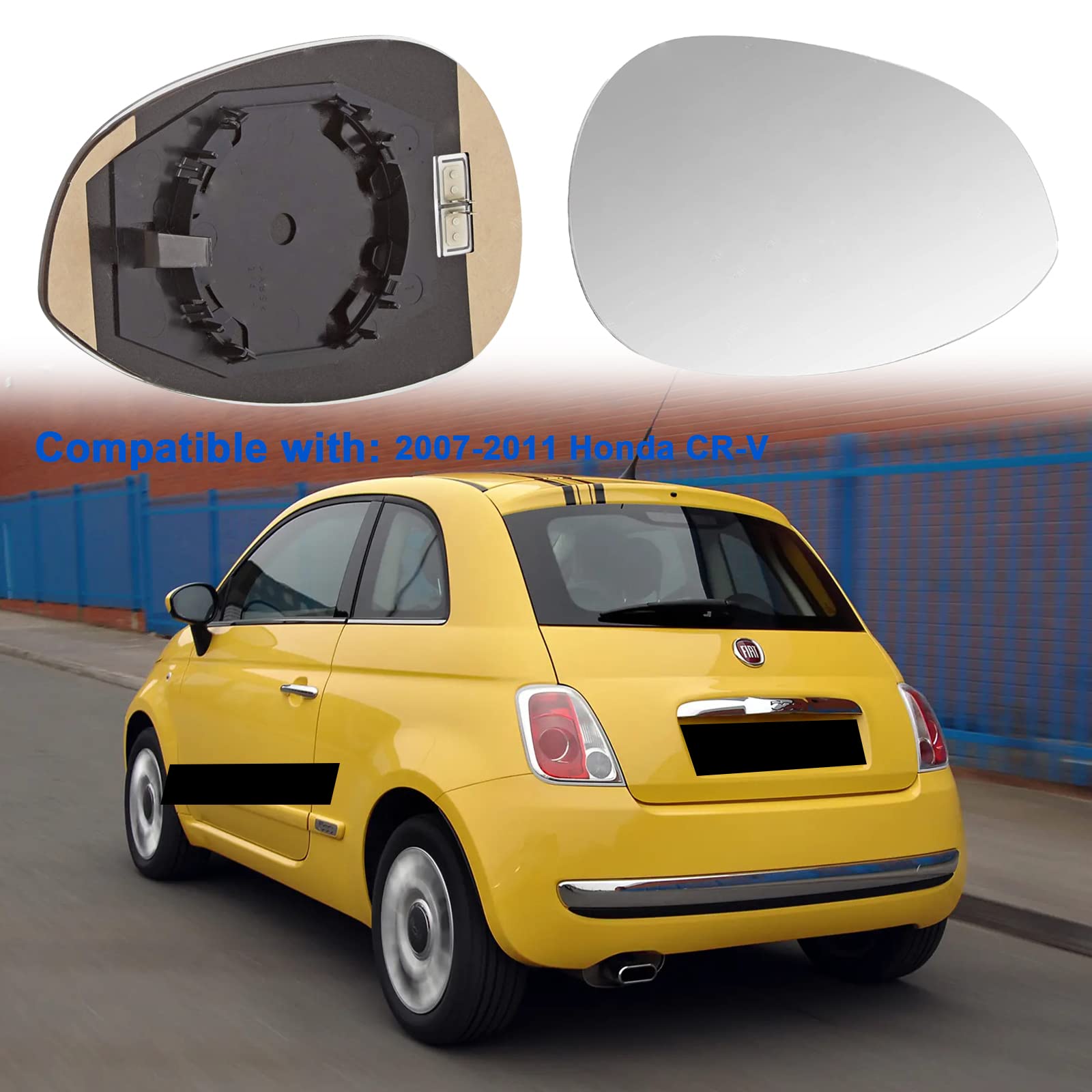 Blau Rechte Beifahrerseite Spiegelglas für Fiat Grande Punto 2005 - 2012
