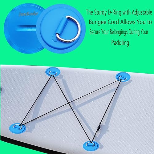 Miniatura 6 de 6 piezas de almohadillaparche D anillos para PVC inflable barco canoa balsa acero inoxidable anillo en D Dinghy Kayak tabla de surf tabla de remo