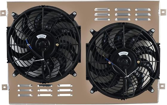 ALLOYWORKS Radiators Shroud Fan For Dodge Charger 1968-1973 1969 1970 1971 1972 AT/MT PRO | Fan Shroud Kit. Superior cooling performance. Long service life. Ideal For daily commuter cars & modified cars.