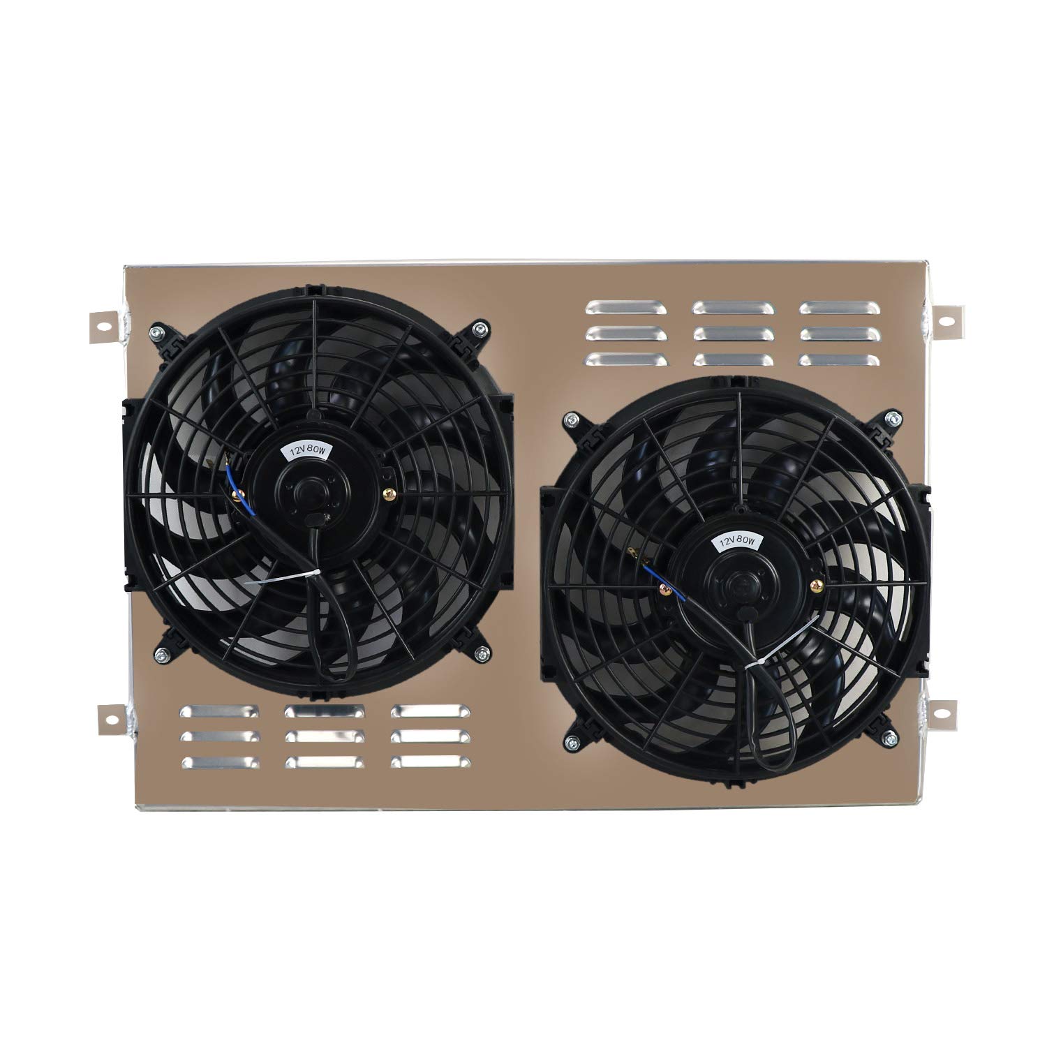Aluminium Radiator Shroud Fan Compatible for 1968-1974 Dodge Charger/70-74 Challenger Mopar 26" Core 1969 1970 1971 1972 1973