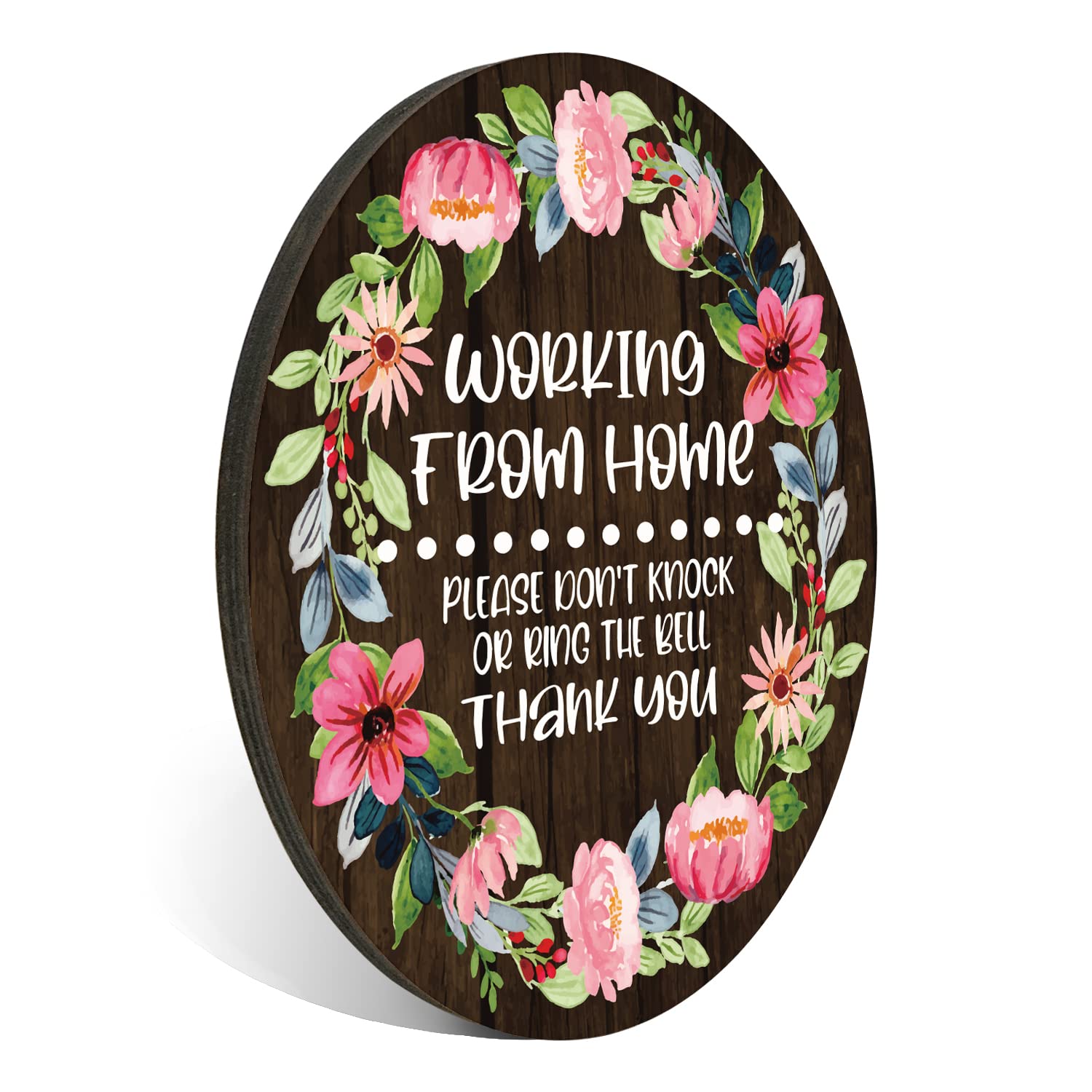 PMB028: Please Don't Knock or Ring the Bell Sign for Home, Working From Home, Front Door Thank You Sign - Indoor/Outdoor, Office or Business Use, 4" x
