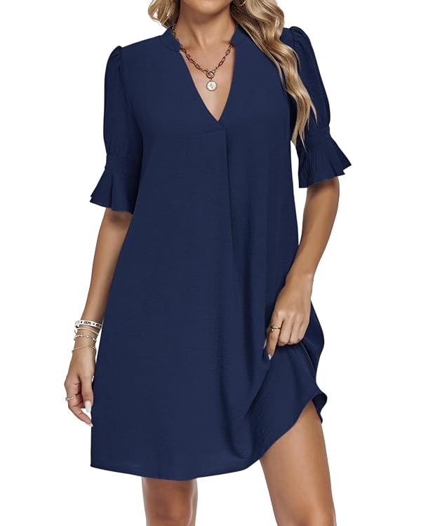 AUSELILY Beach Dresses for Women, Navy Blue S by AUSELILY - Used condition - Image 4