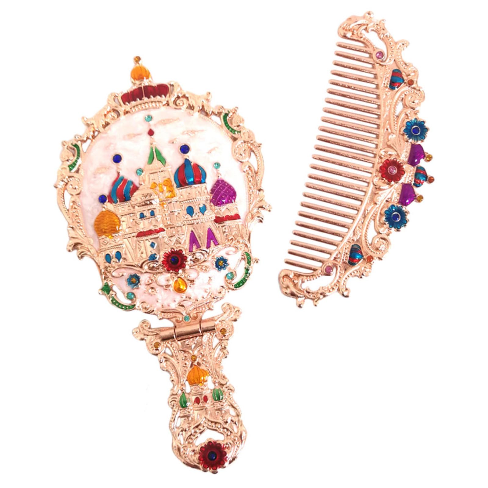 Miroir de poche pliable or rose pour corriger son maquillage partout sans traces