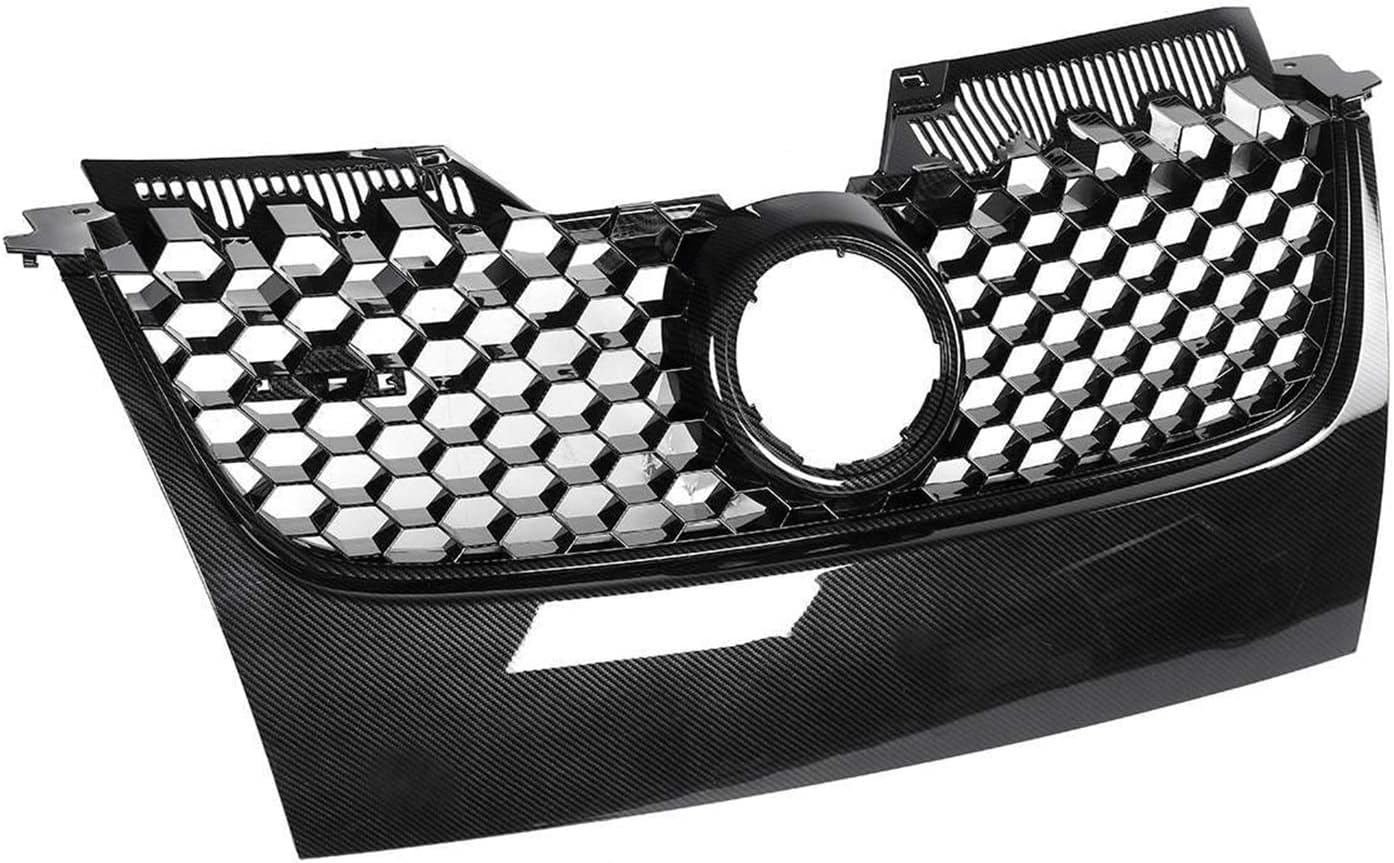 HOMINY Car Front Bumper Center Mesh Grille Carbon Fiber Racing Grill Compatible with