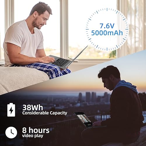 Miniatura 6 de SGIN Portátil de 17 pulgadas, 8 GB de RAM 256 GB SSD, portátiles de 17 pulgadas con IPS Full HD, Intel Celeron N4020 (hasta 2.8 GHz), Mini HDMI,