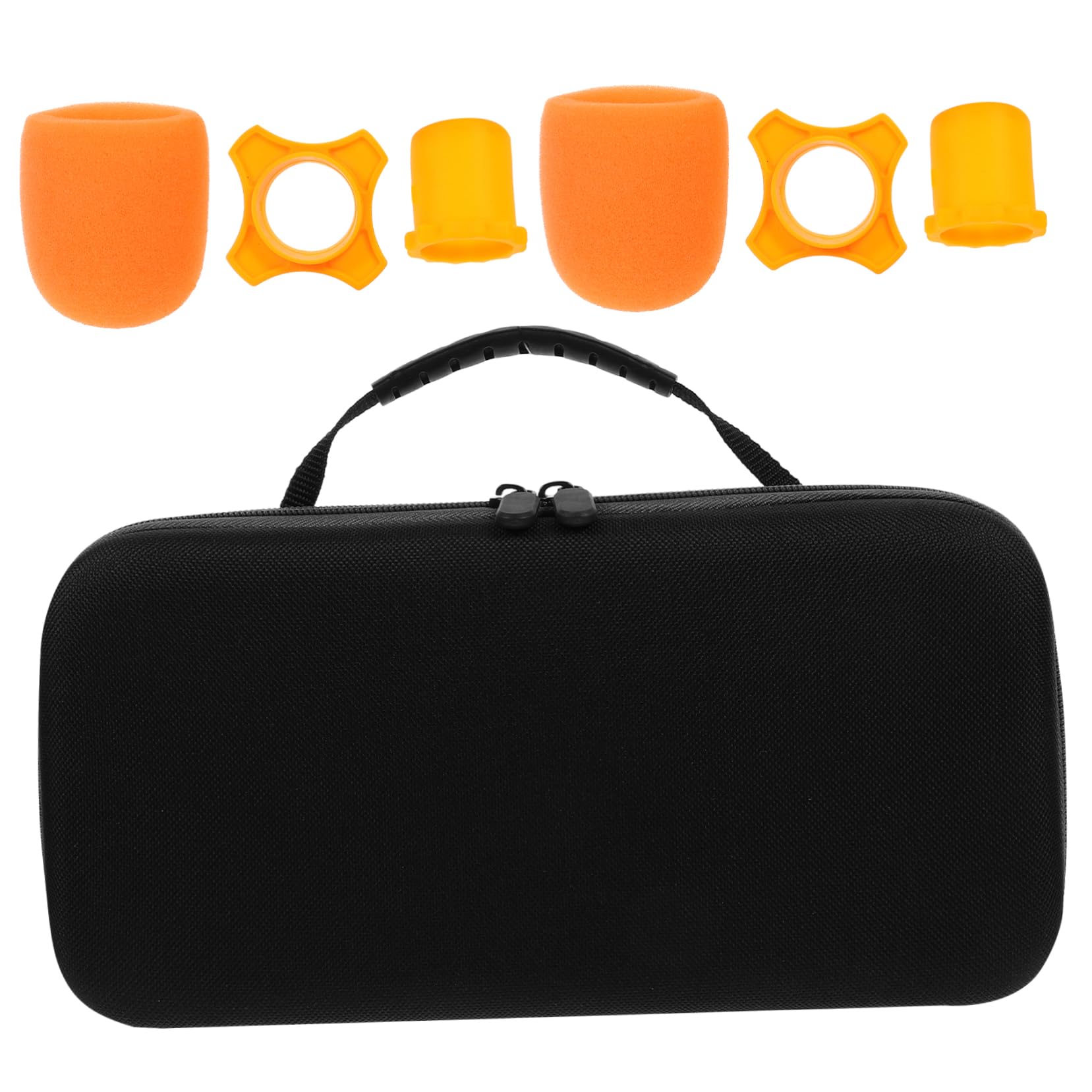 1Set Microphone Carrying Case Portable Storage Bag for Mic with Compression Resistant Material Lightweight Design and Mesh Pocket for Accessories for Travel and Protection