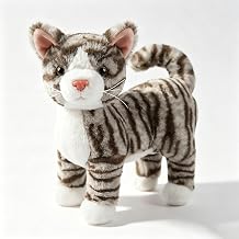 Stuffed Animals Cats Toys,10 inch Stand Cats tuffed for Kids,Plush Tabby Cat Toys Realistic Stuffed Animal Toys Birthday GiftTabby Cat