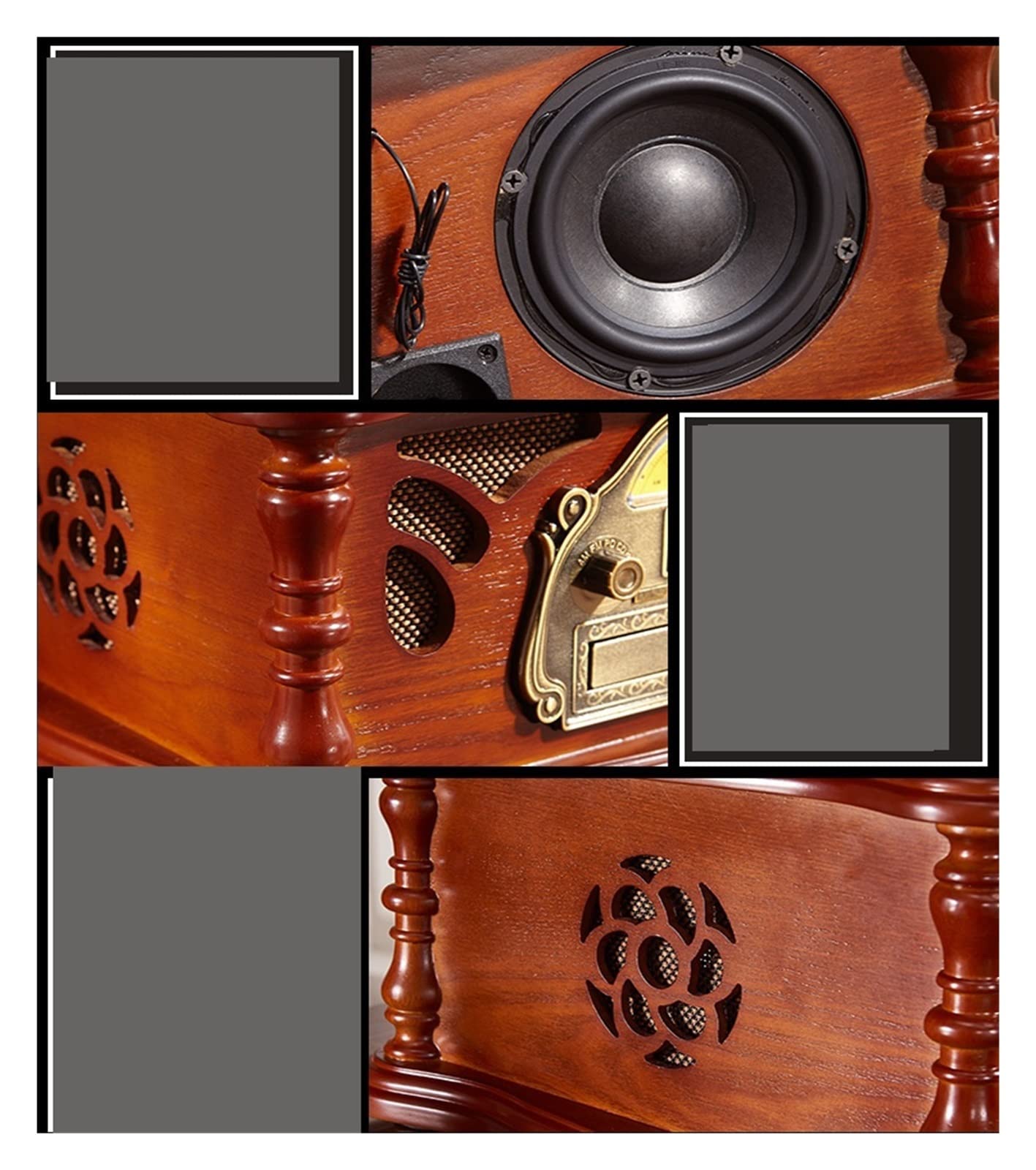 Música for el hogar Sonido Fonógrafo Altavoz Retro Reproductor de discos de vinilo Jukebox Sala de estar de estilo europeo Muebles for el hogar Subwoofer Reproductor de discos de vinilo con altavoz