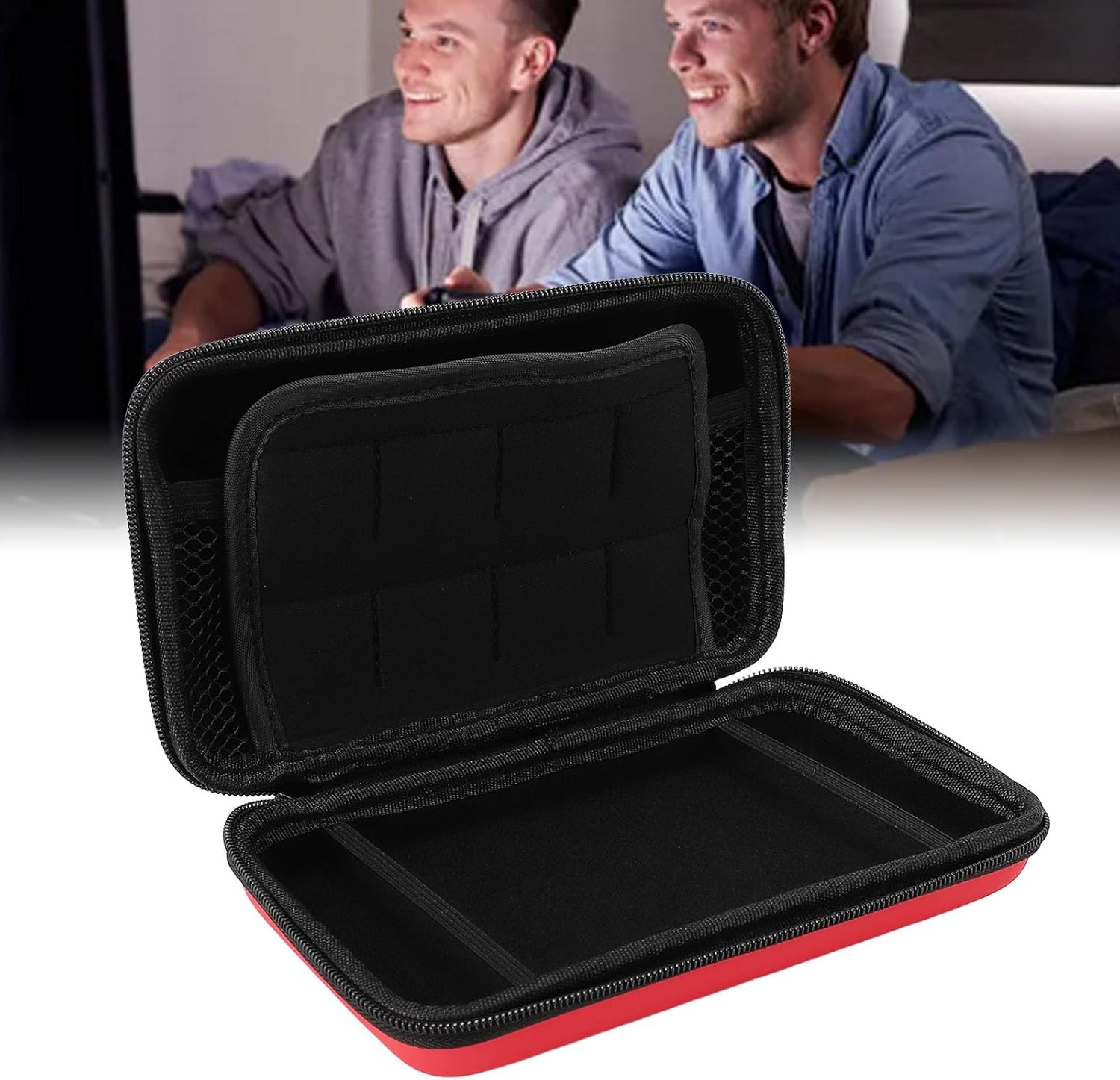 ASHATA Carrying Case for 3DS for New 3DS XL for New 2DS XL, Hard Protective Shell Travel Case for Edition for New 2DS XL with 8 Game Slot Inner Pocket (Red) - Image 5