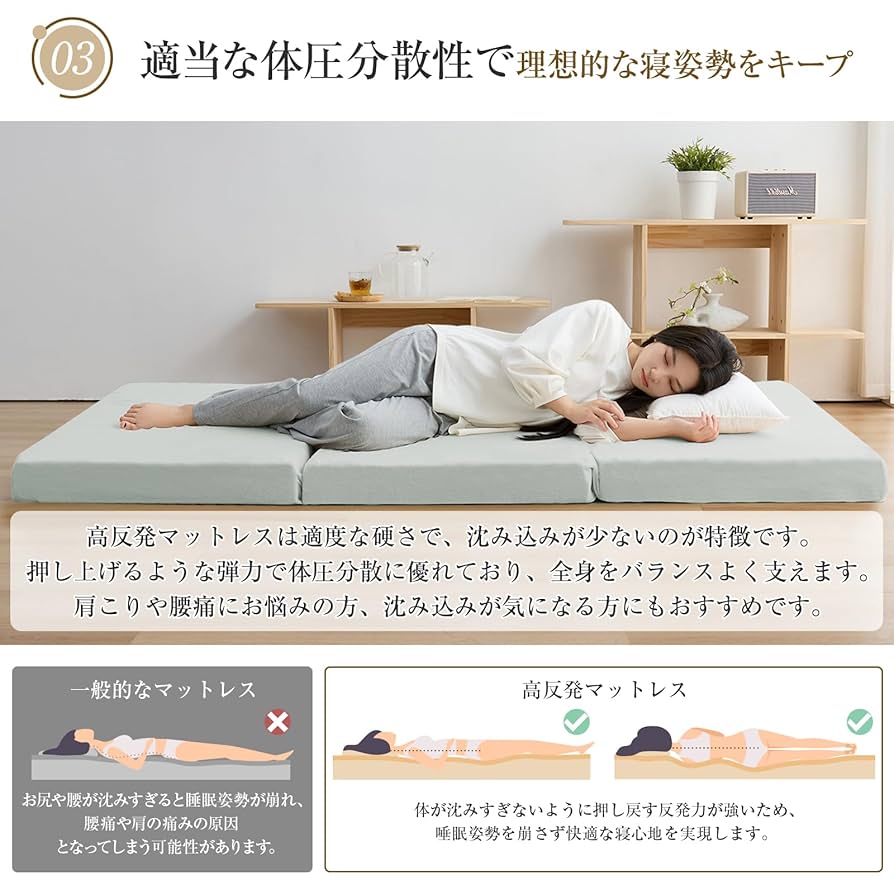 【Softime】マットレス シングル 3つ折り 極厚10cm 腰部徹底サポート Amazon｜Softimeマットレス シングル 三つ折り 高反発 極厚10cm