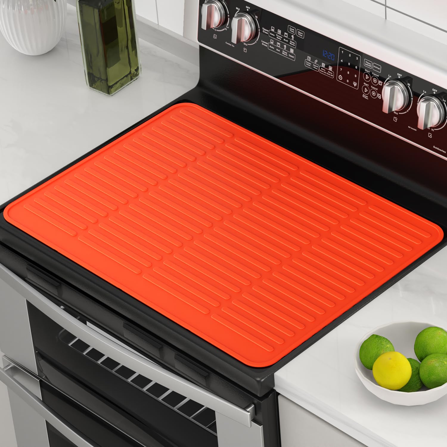 28"x20" Silicone Stove Top Covers for Electric Stove - Orange