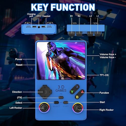 Miniatura 7 de V40 PRO - Consola de juegos portátil retro actualizada, incorporada en más de 35,000 juegos clásicos, más de 36 simuladores, sistema Linux,