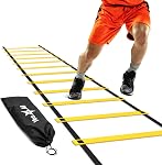Yes4All Ultimate Agility Ladder Speed Training Equipment - 8, 12, 20 Rungs with Multi Colors - Footwork Speed Ladder and Agility Set & Combos for Soccer Players