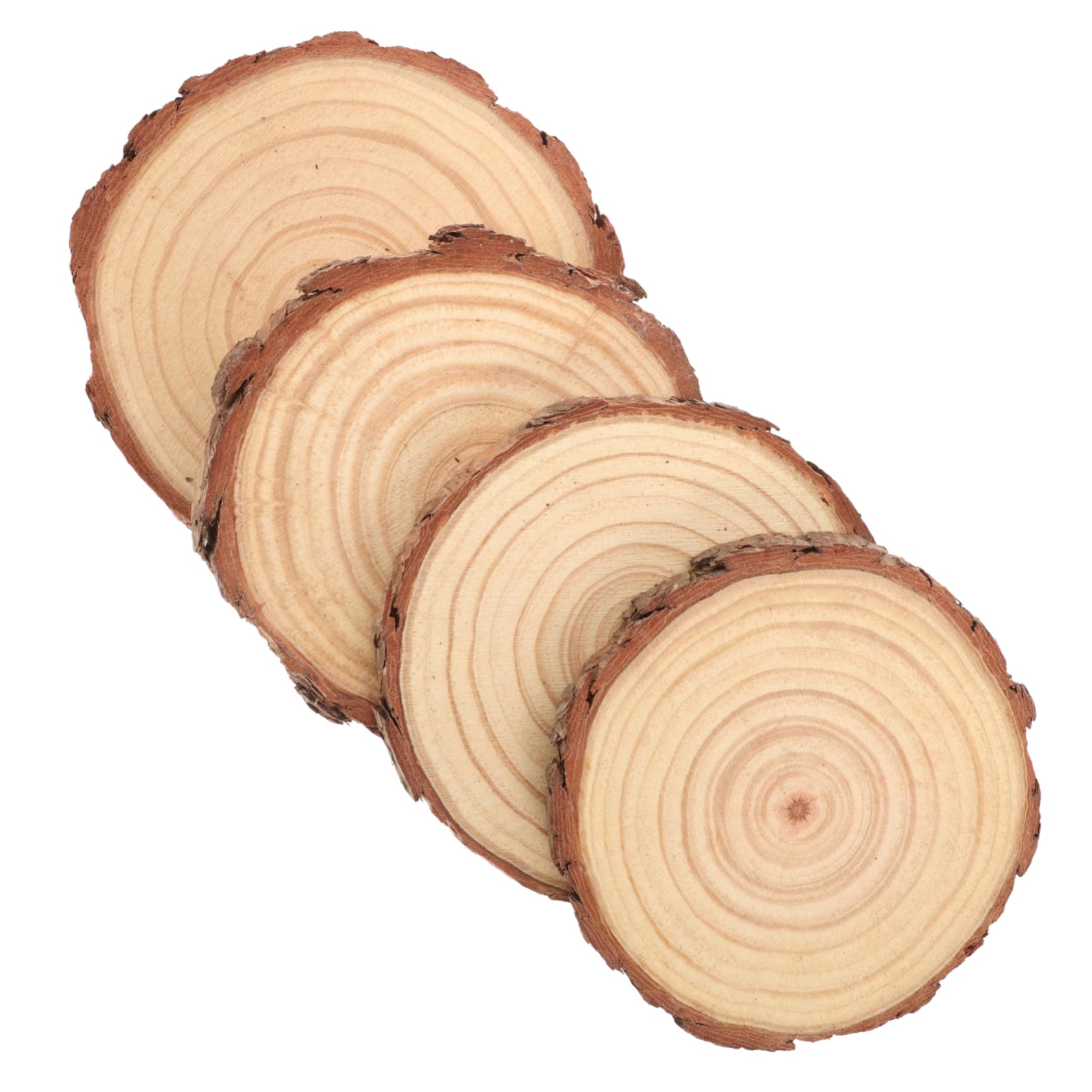 NUOBESTY 16stücke Unbehandelte Holzscheiben Runde Holzscheiben Für Bastelprojekte Für Hochzeiten Partys Und Dekorationen