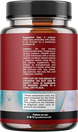 Miniatura 2 de Suplemento de aceite de pescado Omega 3 – Suplemento de aceite de pescado EPA DHA Omega 3 con refuerzo inmune y vitaminas cerebrales, 2000 mg por