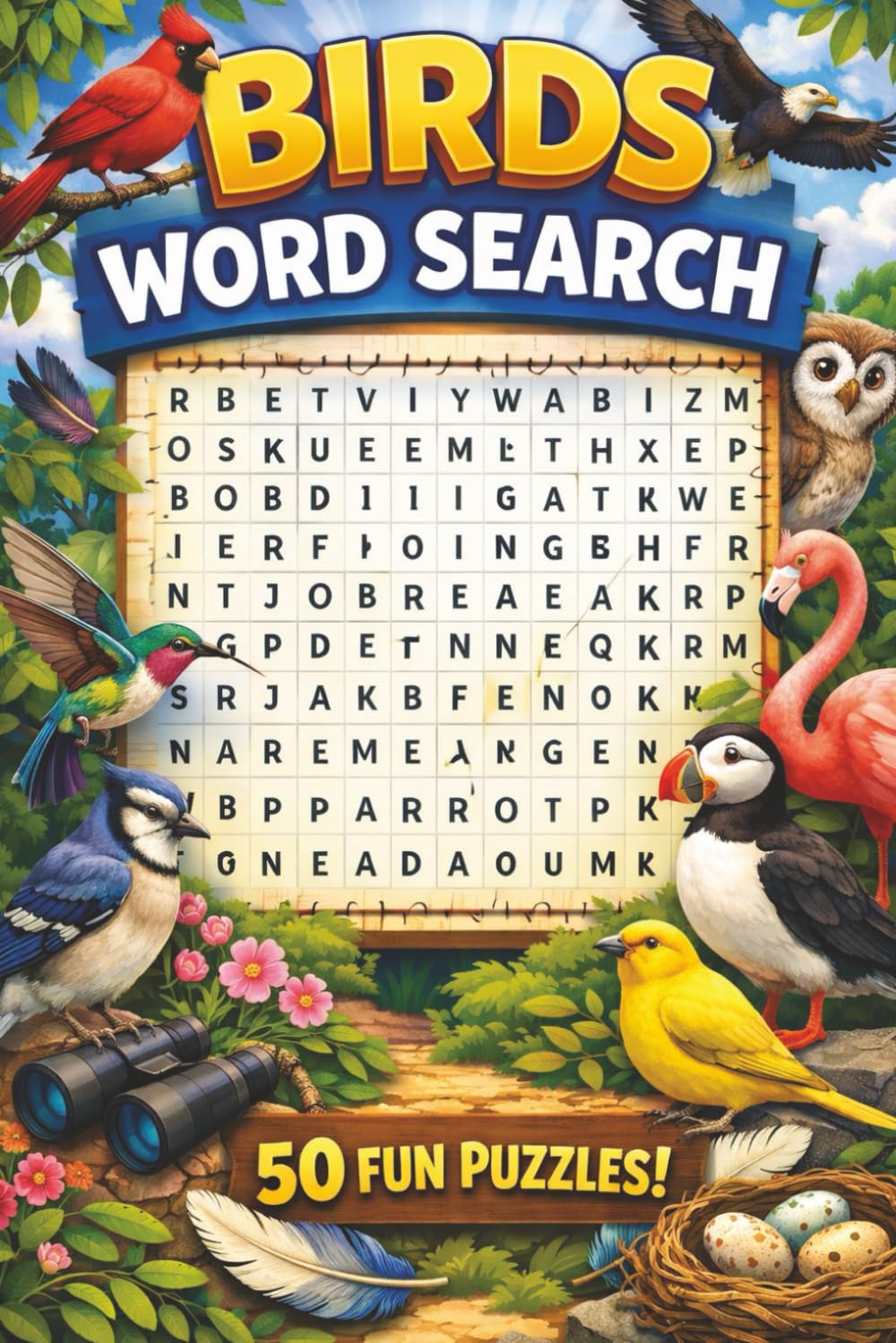 Birds Word Search: Fun puzzles with 450+ words and terms related to all things Birds!