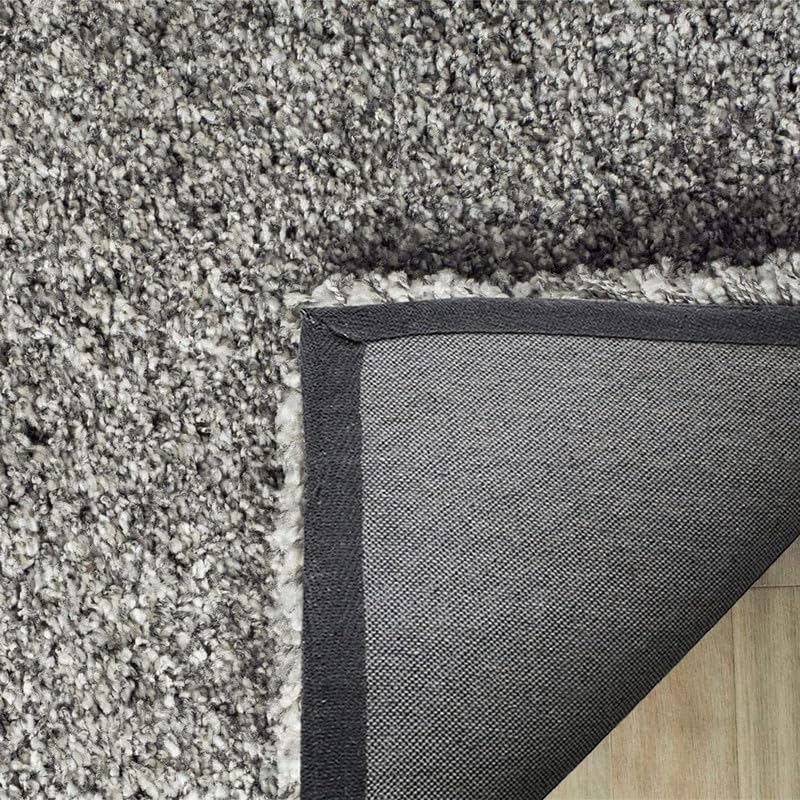 Image of FIASCO Shaggy Carpet Bedside Runner | 2 Inch Pile Height Back in Canvas for Bedroom, Kids Room, Guest Room | Area Rug Microfiber Soft Plush Fluffy Shaggy Carpet | 2x6 Feet Light Grey