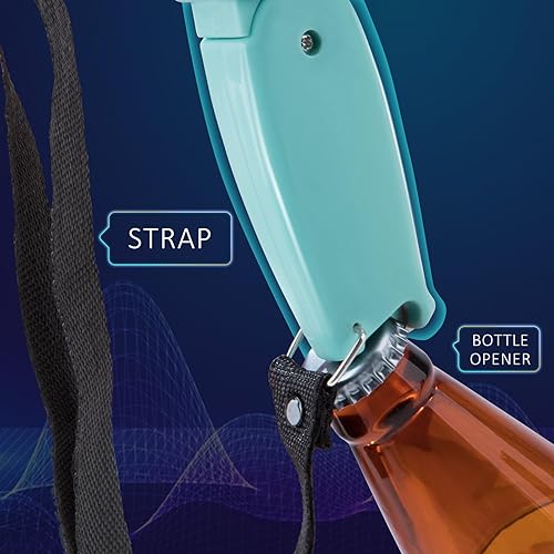 Miniatura 9 de MyMealivos Megáfono portátil Bullhorn de 20 vatios de potencia megáfono altavoz modos de voz y sirenaalarma con control de volumen y correa (verde