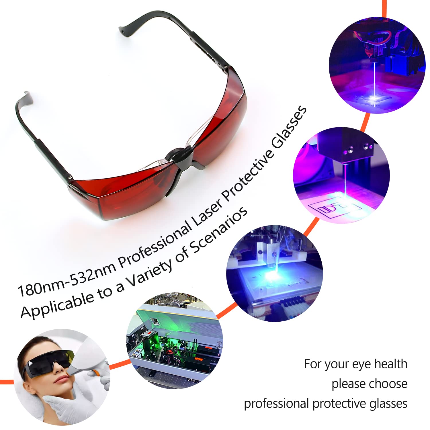 Schutzbrille für Laser brillen & 532nm Schutzbrille für UV Blue Green Lasers ich Schutzbrille für Laser brillen & 532nm Schutzbrille für UV Blue Green Lasers ich