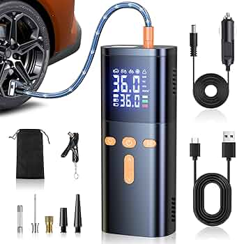 Amazon | Philoent 自転車 空気入れ 電動空気入れ 車 7800mAh