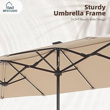 ブランテリア Amazon.com : MFSTUDIO 13ft Patio Umbrella with Solar Lights