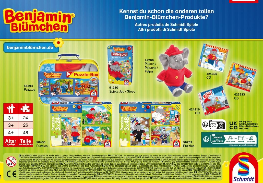 Benjamin Blümchen Kinderpuzzle – 3x48 Piece Children’s Puzzle Set, 10.4x7 Inches, Recommended For Ages 4+ - View #10
