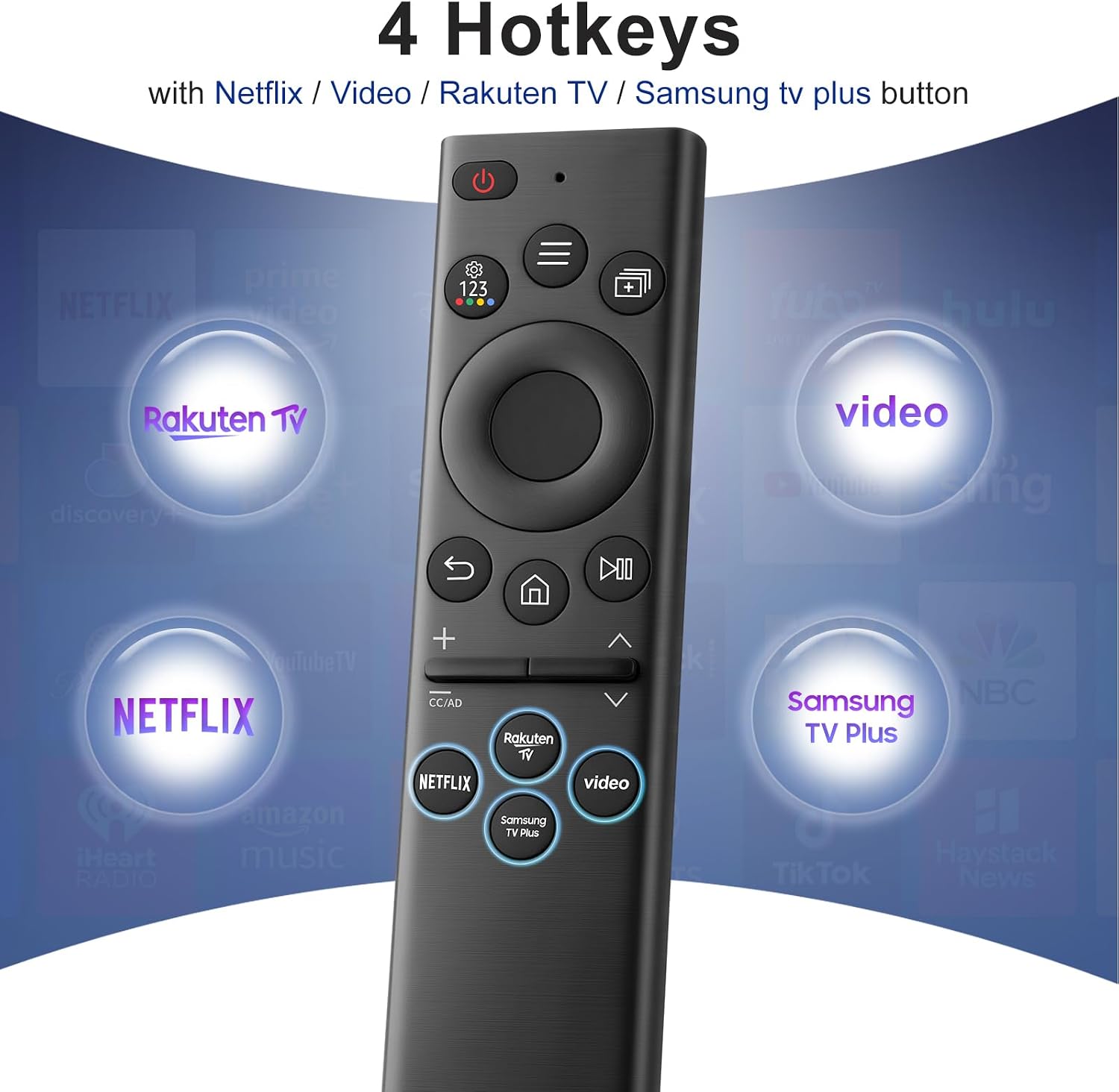Paquete de 2,para Mando-Samsung-Smart-TV,Universal Mando a Distancia para Samsung Televisión Original 5