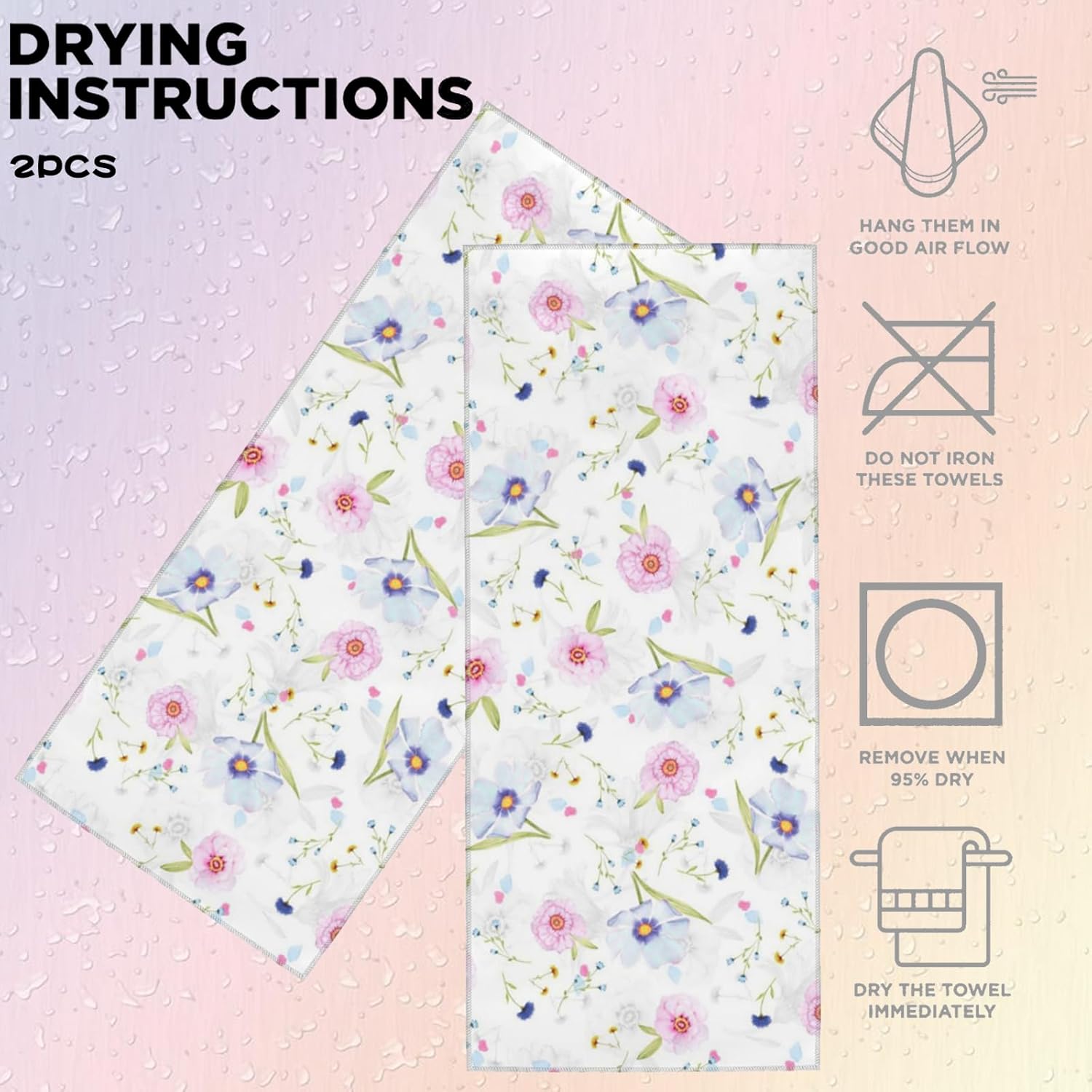 Dalmatian Dog Hand Towel for 2 Pack,Bath Hand Towels for Bathroom Decorative Soft Absorbent Dish Towels for Kitchen, Gym, Hotel, Spa, Sport Home Decor Gifts, 14.5x28 Inch - Image 4