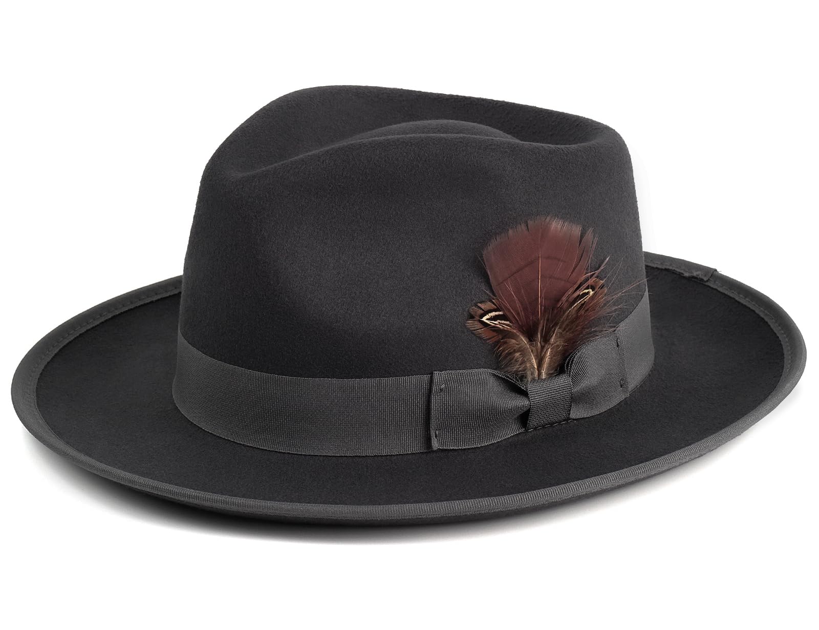 FADACHY Fedora Hats for Men & Women Wide Brim Felt Hat Dress Panama Trilby Hats