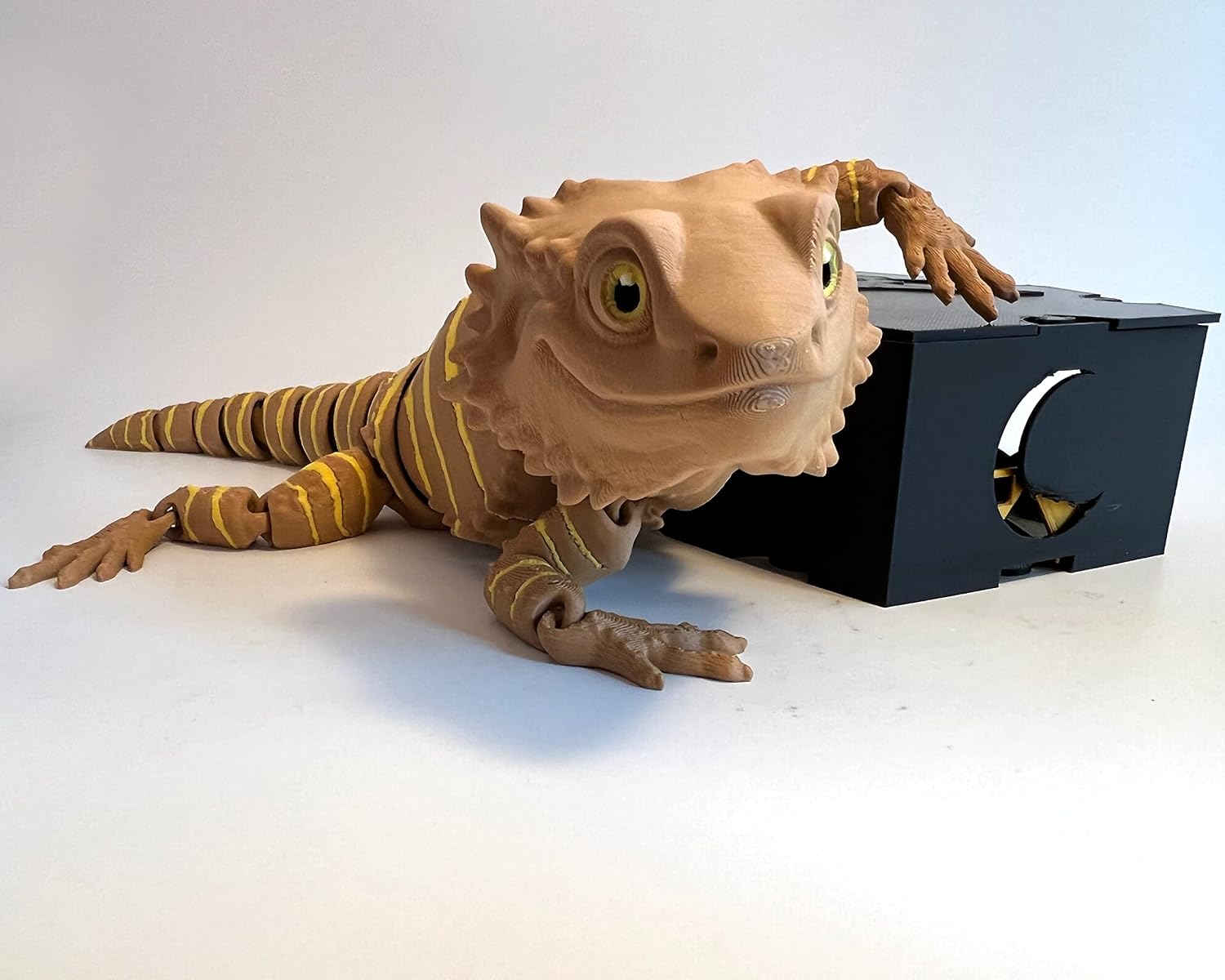 Bearded Dragon Lizard - Adorable Articulated 3D Printed Fidget (Small, Galaxy/Sparkle Purple)