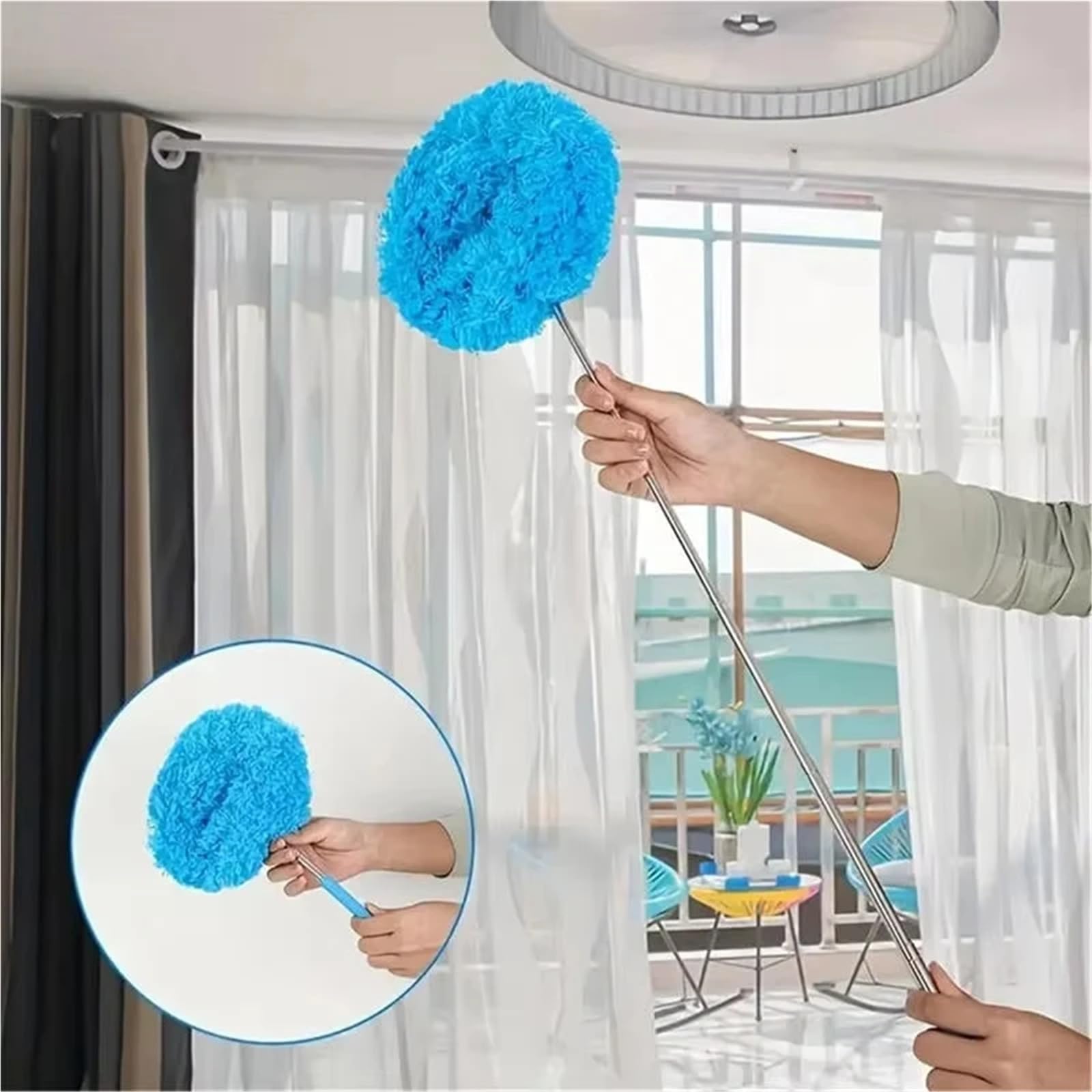 Plumero Atrapapolvo Ventilador de Techo Microfibra, Plumero Multifuncional con Mango Largo, Herramientas Limpieza for electrodomésticos, sin Esfuerzo, 1/3/5/10 Uds(15pcs)