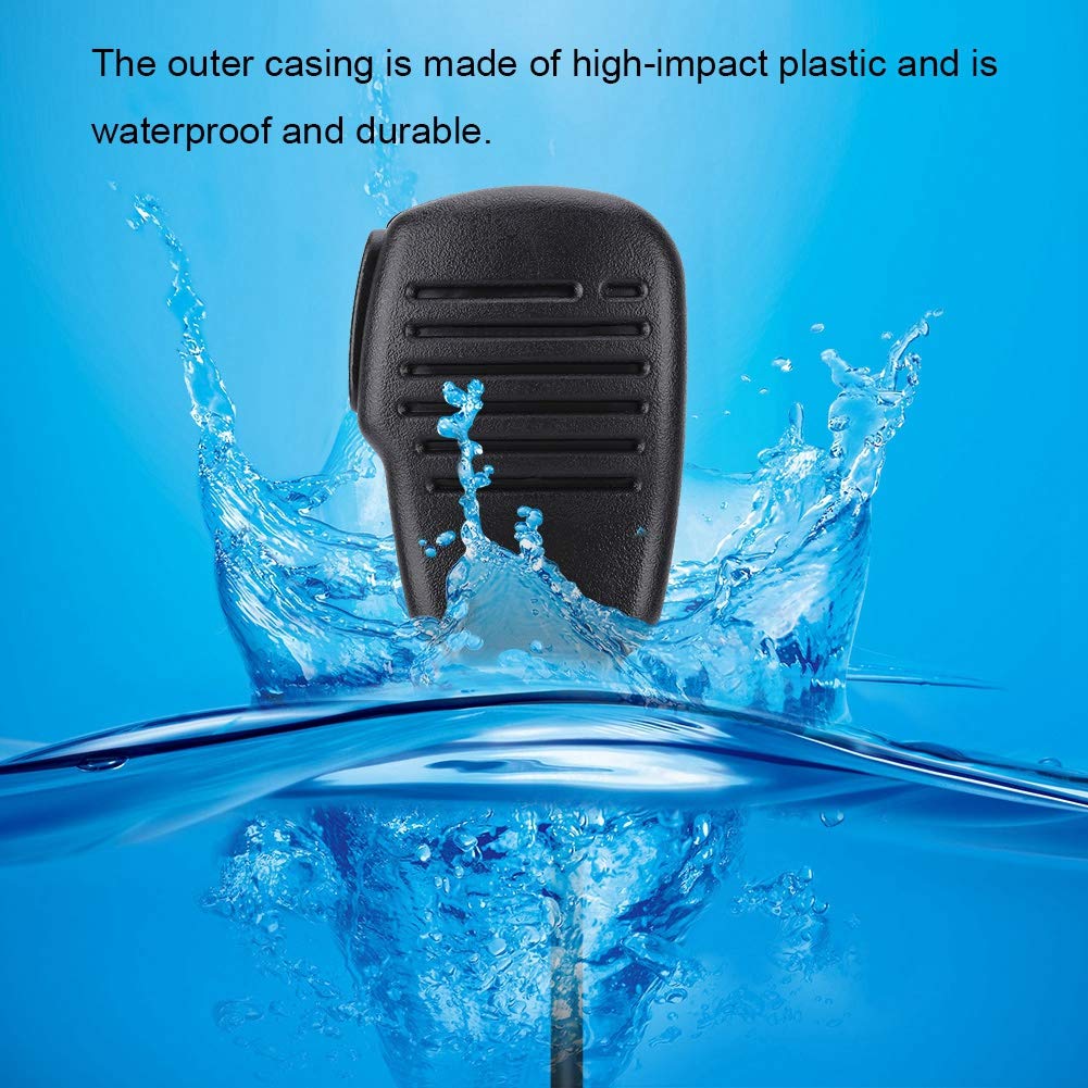 Microfono Altoparlante Walkie Talkie, Impermeabile Mini Altoparlante PTT palmare 2 Vie Mini Altoparlante Radio Esterna per UV5R 888S / /TYT