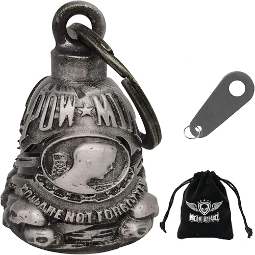 Miniatura 16 de Dream Apparel Campanas de motocicleta para motociclistas, accesorios de campanas pesadas y llavero para la suerte